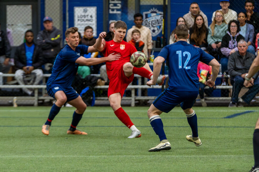 Players competing at the WCP Athletics United soccer tournament