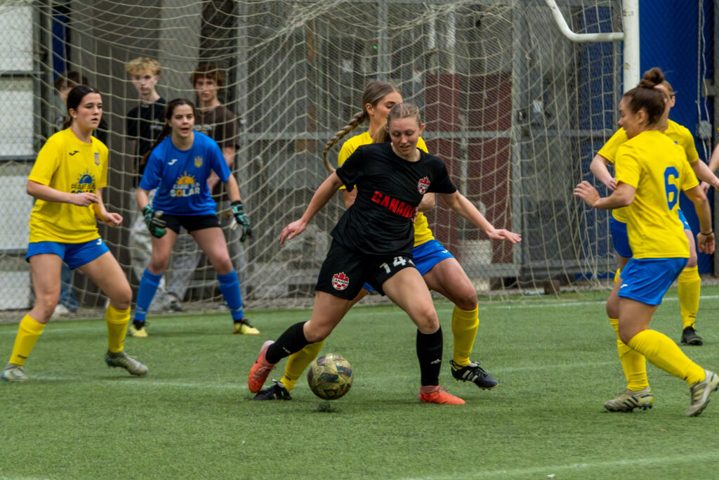 Athletes competing at the WCP Athletics United soccer tournament
